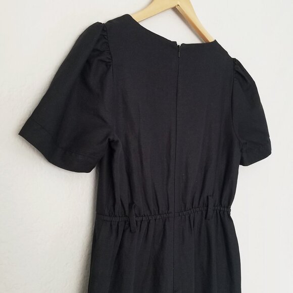 Kate Spade Linen Blend Twill Black Jumpsuit Size 2 Double Breasted Button $328 - Picture 9 of 16